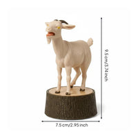 Screaming Goat Figure Funny Expressive Caprine Book Desktop Decoration Novelty Gift Set for Office