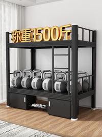 Extra Thick Metal Bunk Bed with Storage for Students and Apartments
