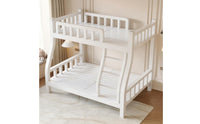 Space-Saving Bunk Bed with Ladder Heavy Duty Metal Bunk Bed Long-Lasting Furniture Reinforced for Children, Students, Dormitory