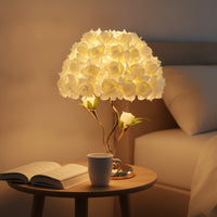 Rose Flower Table Lamp Floral Rose Flower Lamp Warm Light Decorative for Bedroom, Bedside