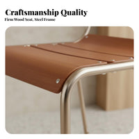 Bar Stool with supportrest Nordic Design Counter Chair Iron Frame Stable Wide Base for Restaurant