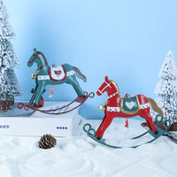 Handmade Iron Christmas Rocking Horse Ornament