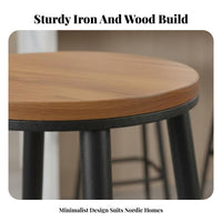 High Stool with Backrest Sturdy Frame High Stool with Low Backrest Easy Assembly