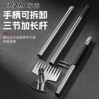 Stainless Steel Dual-Head Hoe-Rake Garden Tool
