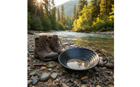Two-Tier Design Gold Pan Sturdy PP Material Gold Panning Pan Lightweight Rust Proof for Beginners, Prospectors, Hobbyists