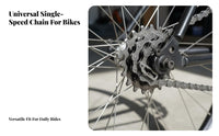 Cycle Chain X410 Rust Resistant Single Speed Bike Chain Sturdy Cycle Missing Link Set for Cyclists, DIY Enthusiasts, Commuting, Workshop, Garage