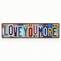Wall Sign Vintage Metal Sign Rectangular for Living Room