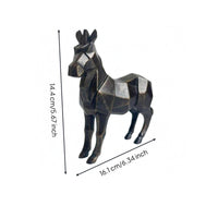 Geometric Horse Figurine Carved Texture Home Decor Lightweight for Desk Display