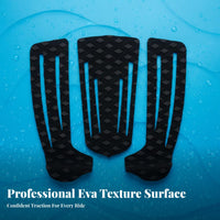 3 Pieces Non-Slip Stand-up Paddleboard Deck Pad Waterproof Surfboard Traction Grip Foam Stomp Pad Texture D Texture