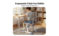 Ergonomic Design Adjustable Posture Chair Split spinerest children's Furniture Lockable casters Task Seat Flip-up Armrests for Students, Kids (growth years 4-12), Parents, Writing, schoolwork, Home Study, Bedroom