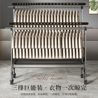 Foldable Floor Drying Rack with Manual Lift, Indoor/Outdoor Use