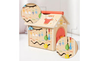 Wooden Activity House Tabletop busy House Hands-on Wooden Activity Cube for Babies