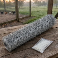 Galvanized Chicken Wire Roll Sturdy Farm Fencing Easy to Cut for Garden
