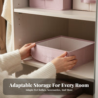foldable Bin with transparent panel Scented Sachet Included Wardrobe Organizer