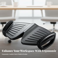 Adjustable Under-Desk Footrest Non-Slip Ergonomic Aid Massaging Surface for Home