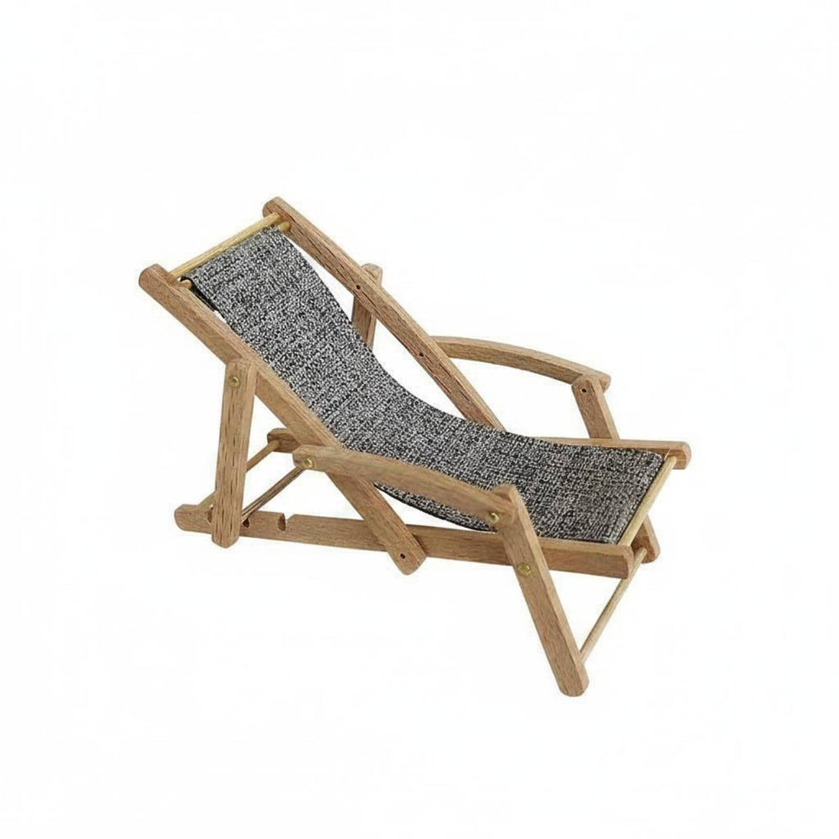 Foldable Design Miniature Beach Chair Decorative Ornament Dollhouse Lounge Chair for Hobbyists