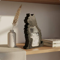 Pet Hair Keepsake Box Artistic Ornament Cat Hair Memorial Holder Material Display Box for Shelf, Desktop