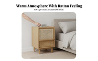 Single-Drawer Nightstand Easy Assembly Angled Leg Storage Cabinet Rounded Edges
