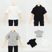 1/12兵人模型服装6寸可动人偶衣服男款可配常规素体娃衣 肌肉模型