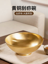 Pure Brass Gua Sha Bowl Tool for Body Massage and Meridian Scraping