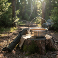 Stainless Steel Camping Pot Portable Outdoor Cookware Easy to Clean for Barbecue
