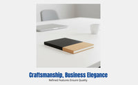Cork Notebook Set, Chinese Design, PU Cover, Personalized Insignia, Business Notes, Compact Notebook, Office Gift, Event