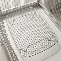 Cage Feeder with Water Bowls and Feeding Cups, 304 Stainless Steel Feeding Dish with Feces Separation Net, Hand-Rearing Bird Breeder Supplies