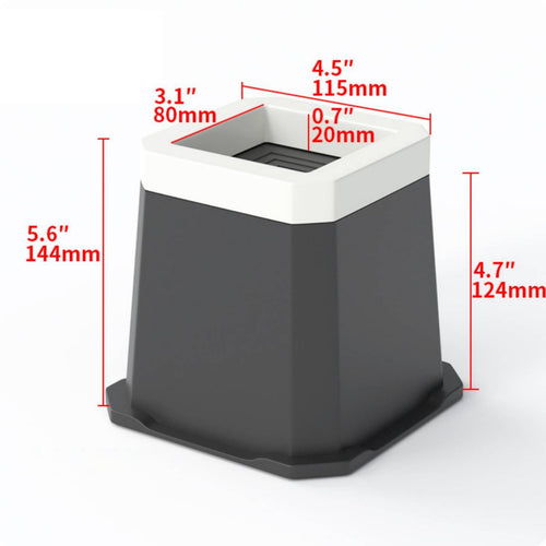 3 Pieces Plastic Furniture Foot Long-Lasting Couch Risers Easy to Install