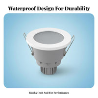Zinc Alloy Construction LED Lamp Bracket Waterproof Ceiling Lamp Mounting Frame Adjustable Angle for Bathroom, Hotel, Retail Shop