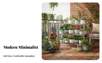 Indoor & Outdoor Use Multi-Level Plant Stand Modern Simple Design Multi-Tier Shelving Single-Level Freestanding Flower Rack Strong Load-Bearing for Gardeners, Home Decorators, Balcony, Garden, Living Room, Bedroom