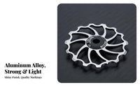 Rear Derailleur Pulley Anodized Ceramic Bearing Guide Wheel Aluminum Alloyuminum Aluminum Alloyloy Uminum Aluminum Alloyuminum