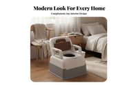 Bedside Potty Chair With Armrests Portable Toilet Sturdy and Stable Easy to Clean for Post-Surgery Patients, Attentiongivers