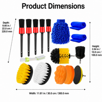 Car Cleaning Kit Car Detailing Kit Drill Attachment Tools Set with Bucket