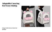Expandable Cat Backpack Large Capacity Expandable Mesh Rucksack for Vet Visits