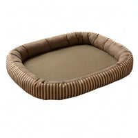 Nest-Style Pet Bed Striped Pet Cushion Washable for Dogs