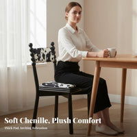 Upholstered Wooden Chair Nordic Design Upholstered Backrest Chair Retro Aesthetic Soft Upholstery for Kitchen, Cafe, Home Office