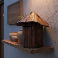 Wooden House Mailbox Rainproof Retro Mailbox Country Design