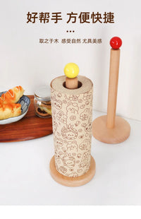立式头绳大肠发圈收纳杆首饰架实木皮筋头花收纳架发饰挂架展示架 红球款相思木发圈收纳架