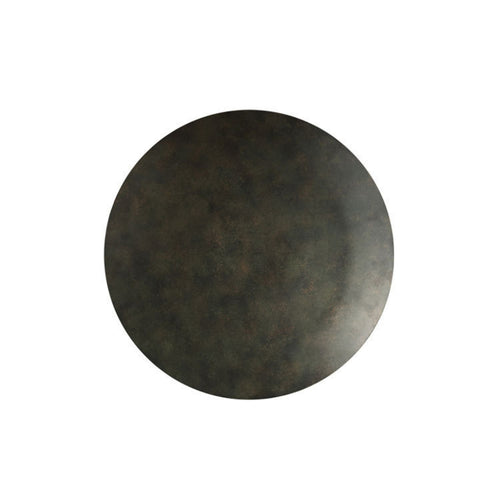 Round Wall Plaque Modern Metal Wall Decor Matte Black for Entryway, Renters