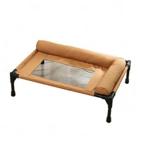 Elevated Dog Bed Water-Resistant Resistant Raised Dog Cot Black Frame for Indoor