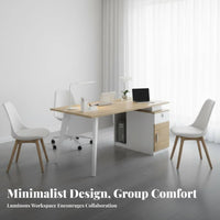 Multi-Person Cubicle Bench Minimalist Design Workstation Spacious Workspace Office Furniture for Teams, Corporate Environment, Call center, Study Room