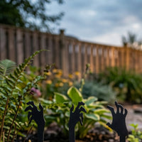 5 Pieces Outdoor Skeleton Hand Yard Stakes Black Skeleton Hand Garden Stakes Haunted Eerie for Halloween