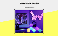 RGB Hexagon Wall Light, color changing