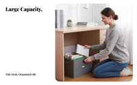 foldable Book Crate with casters No-tools-required Assembly Household Storage