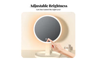 Collapsible Illuminated portable Built-in light-emitting diode Light Makeup Mirror for on-the-mobileers
