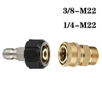 High-Pressure Water Gun 1/4 Inch Quick-Connect Adapter M22-14 to 3/8 Male and Female Connector 5000psi