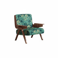 olive Fabric Armchair French Inspired Upholstered relaxation Chair sturdy Wood Frame Sturdy Construction for Interior Designers