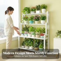 Waterresistant Wheeled Flower Pot Stand sun-resistant Rolling Plant Stand Indoor & Outdoor Tiered Rack Floor-Standing for Gardeners, Home Decorators, Homeowners, Balcony, Living Room, Patio, Corner