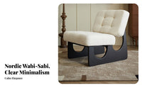 Grinning Face Armchair Nordic Design Oversized Comfy Single-Sofa Wabi-Sabi Aesthetic Soft Padded Seat for Living Room