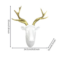 Deer Head with Antlers Decorative Deer Head Wall Sculpture Elegant for Bedroom